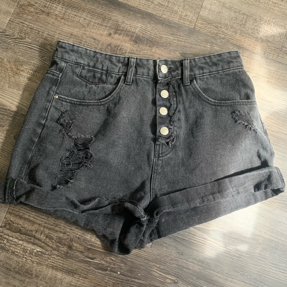 Zara Black Denim Shorts